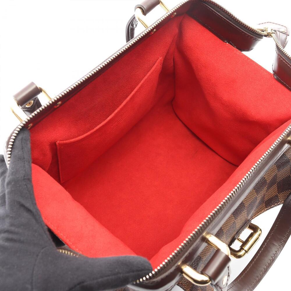 Louis Vuitton Damier Handbag Brown Canvas Leather Knightsbridge